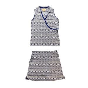 Sport Haley Top Skirt Set Women S/M Small Medium Storm White Sleeveless Golf 2Pc